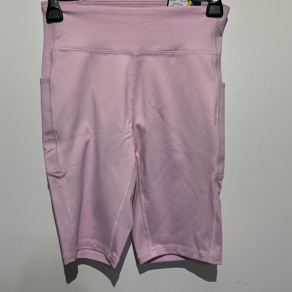 Tek Gear Women's Purple High-Waisted Workout Gear Core Biker Shorts Small NWT